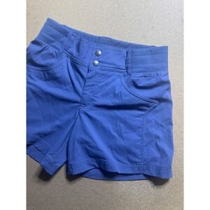 Title Nine Women's Blue Shorts High‎ Waist Comfort Fit Athleisure Size 4
